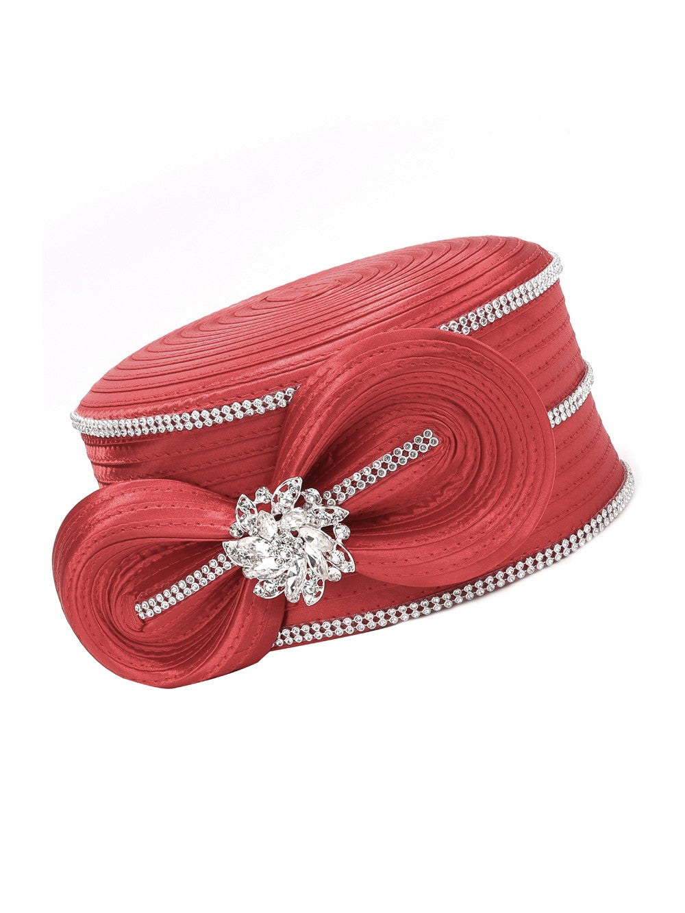 Satin Ribbon Pillbox w/ Rhinestones