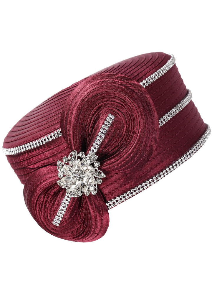 Satin Ribbon Pillbox w/ Rhinestones