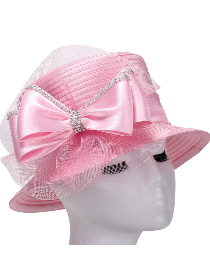 Bow Decorated Small Brim Ribbon Hat