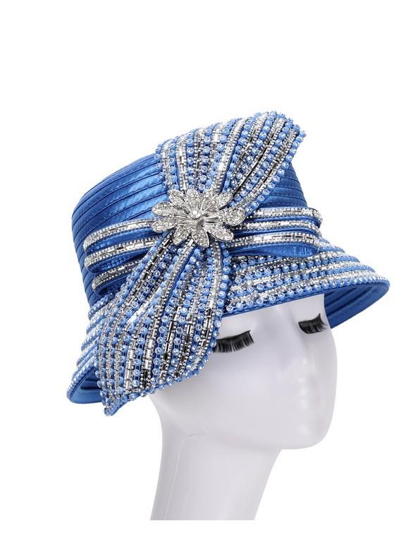 Small Brm Hat w/ Massive Rhinestones Decor