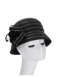 Luxury Faux Pearl Studded Rosette Bucket Hat