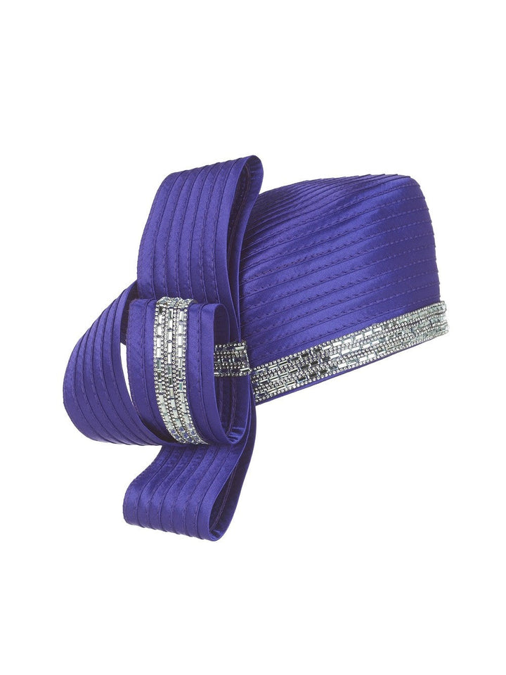 Satin Ribbon Pillbox w/ Rhinestoned Strips