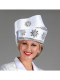 Rhinestone Brooches Embellished Pillbox Hat