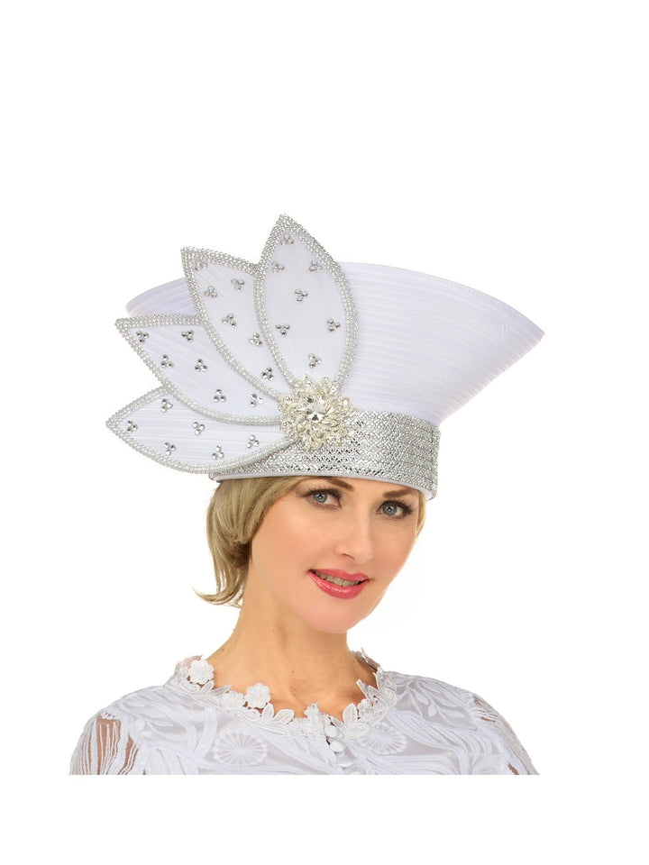 Rhinestone Petal Crown Statement Hat