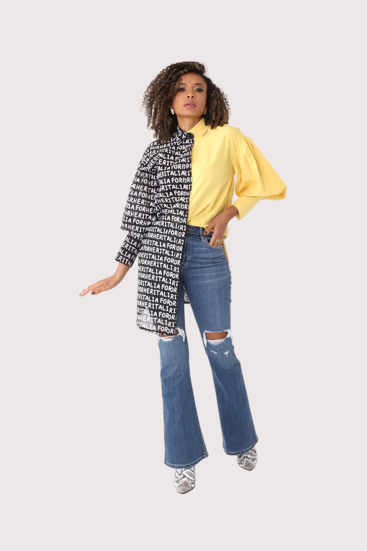 Woven Top Dress Shirt – Lightweight, Statement Smart Casual & Party 81988