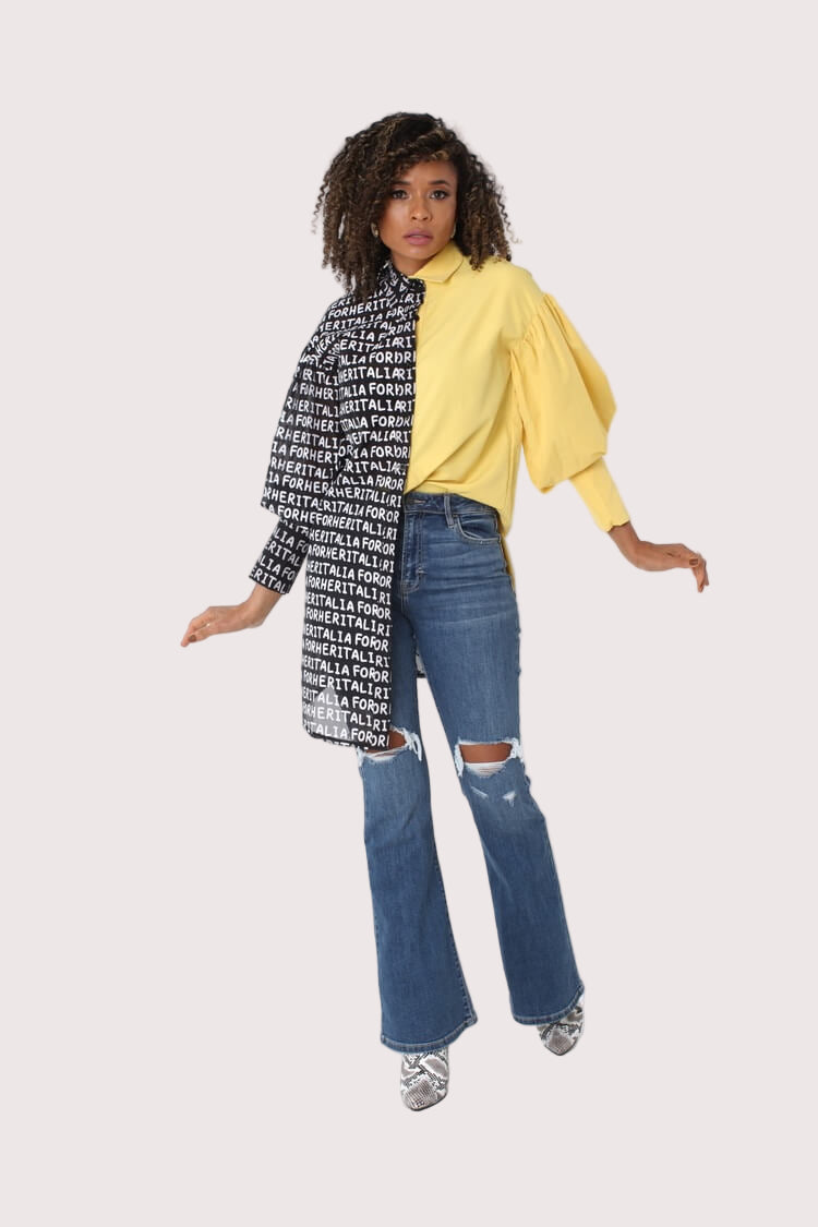 Woven Top Dress Shirt – Lightweight, Statement Smart Casual & Party 81988