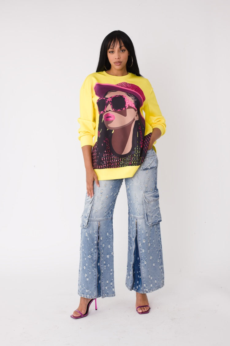 Artistic Portrait Graphic T-Shirt - 82392
