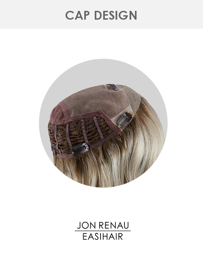 Top Smart Wavy 12 inch | Lace Front & Monofilament Synthetic Hair Topper by Jon Renau