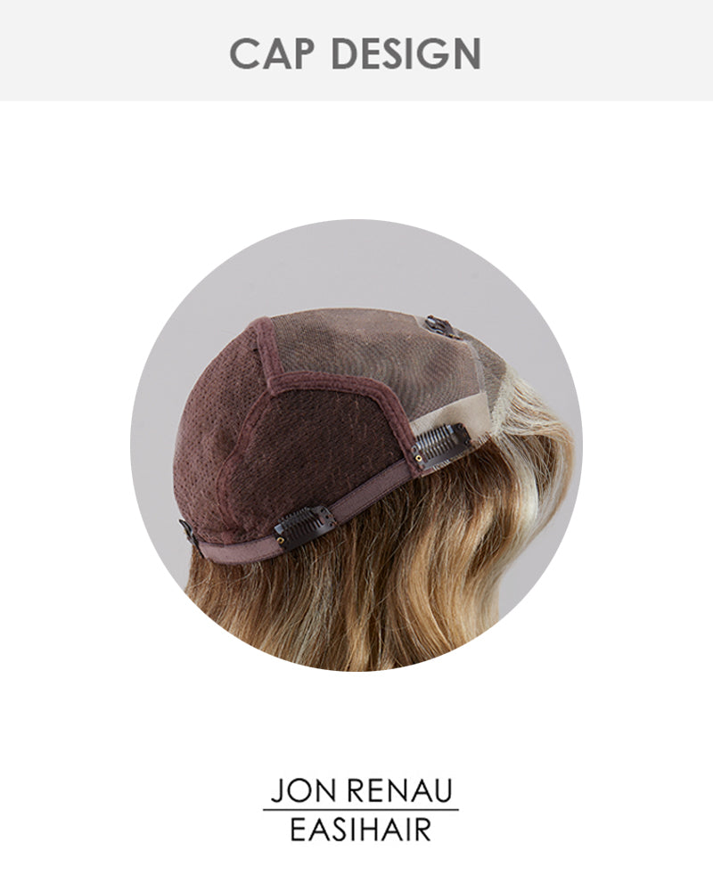 Top Coverage Wavy 18 inch | Lace Front & Monofilament Synthetic Hair Topper by Jon Renau