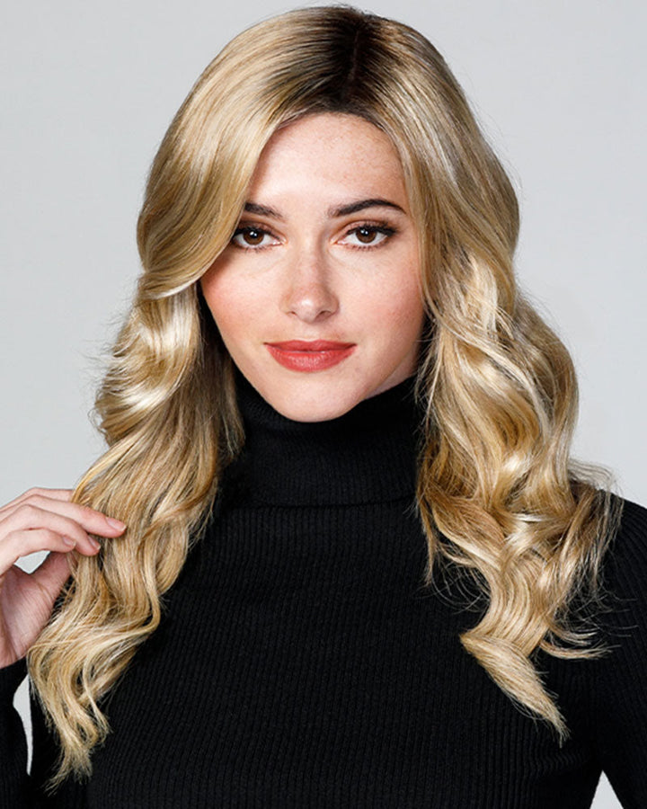 Top Coverage Wavy 18 inch | Lace Front & Monofilament Synthetic Hair Topper by Jon Renau