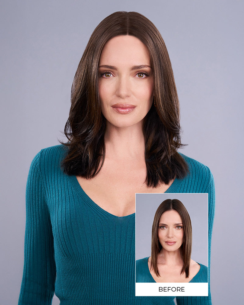 Top Trend Lace HD Straight 14 inch | Lace Front & Monofilament Synthetic Hair Topper by Jon Renau