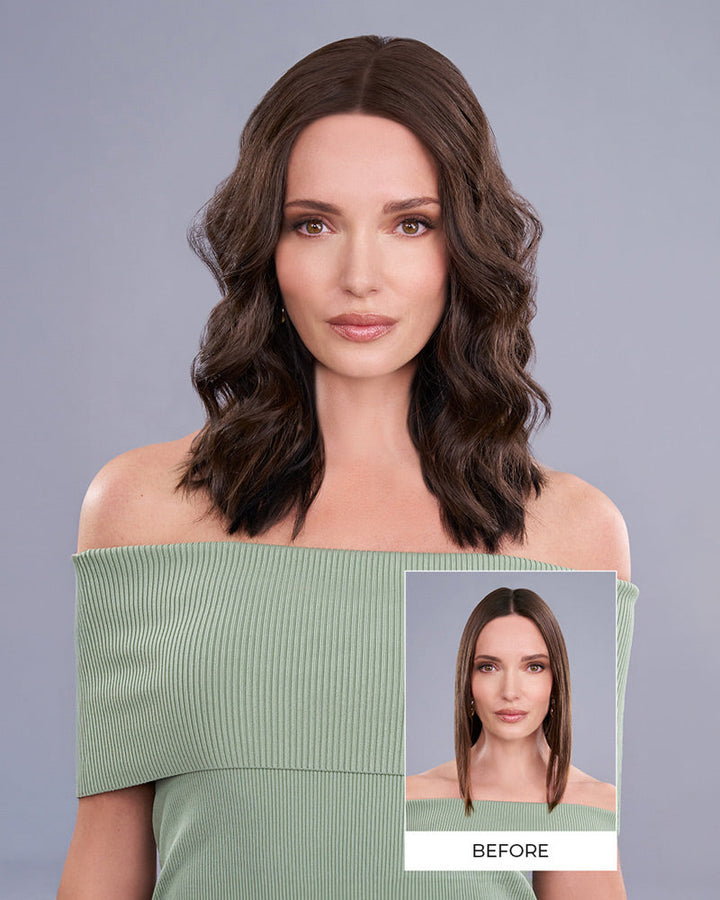 Top Trend Lace HD Wavy 14 inch | Lace Front & Monofilament Synthetic Hair Topper by Jon Renau