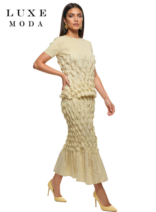 Luxe Moda.  Style LM-526 - 2pc. Top & Skirt Set
