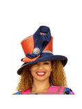 Medium Brim 2-tone High Crown Emblsh Hat