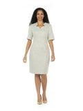 1pc Short Slv Printed Shift Dress - Plus size