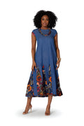 Afrocentric Godet Maxi Dress