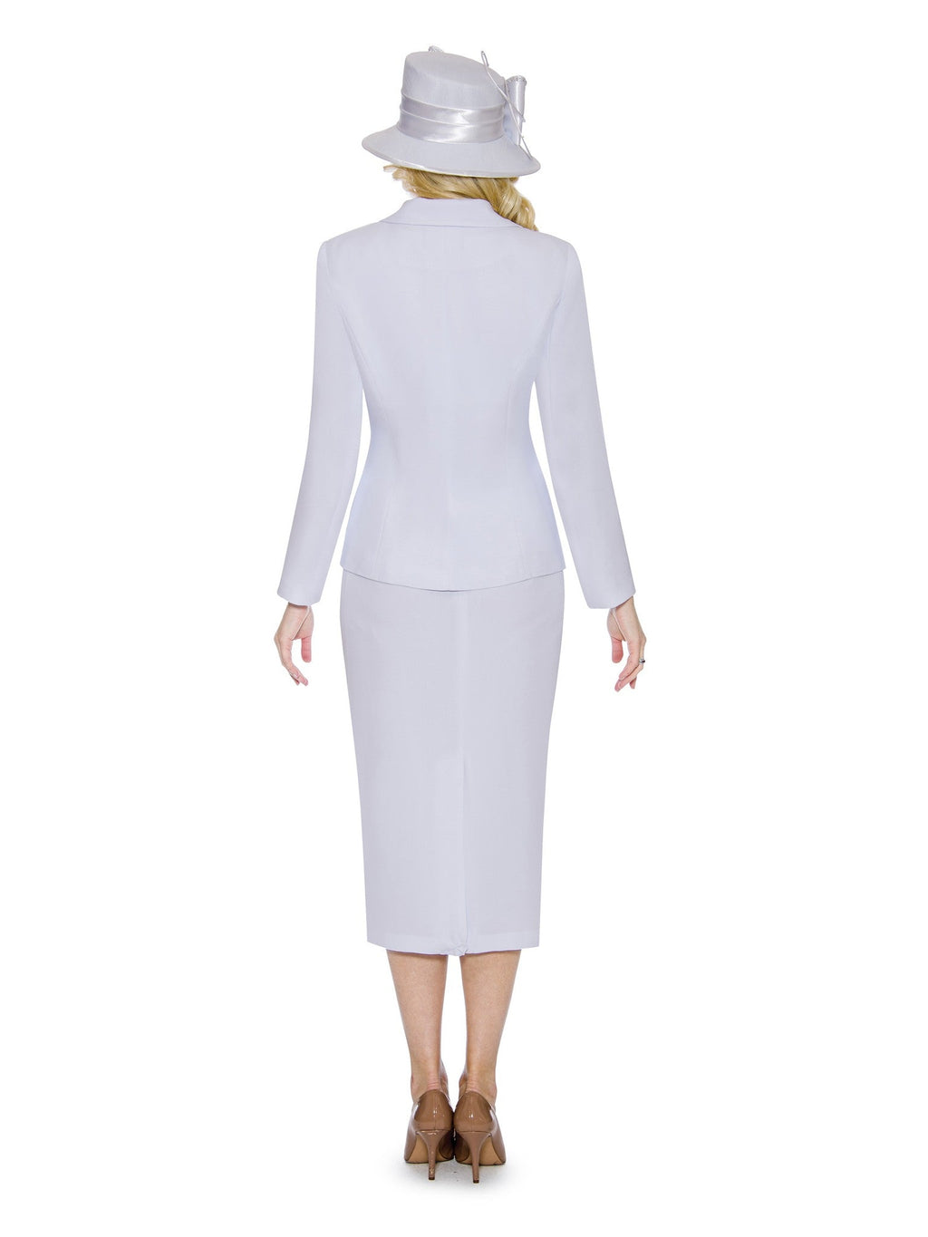 3pc Basic Notch Collar 1-button Skirt Suit-Plus