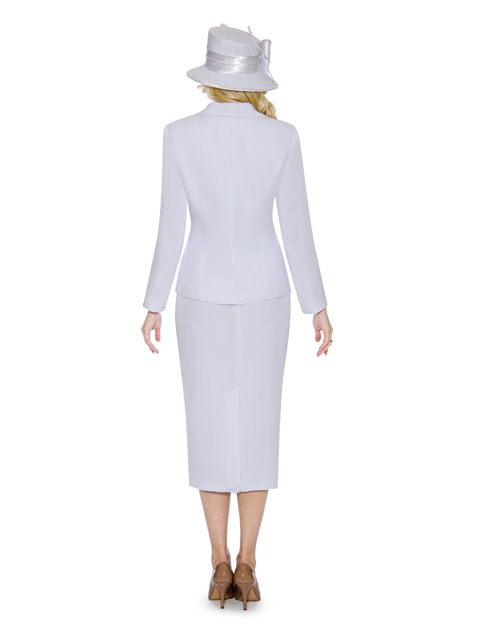 3pc Basic Notch Collar 1-button Skirt Suit-Plus