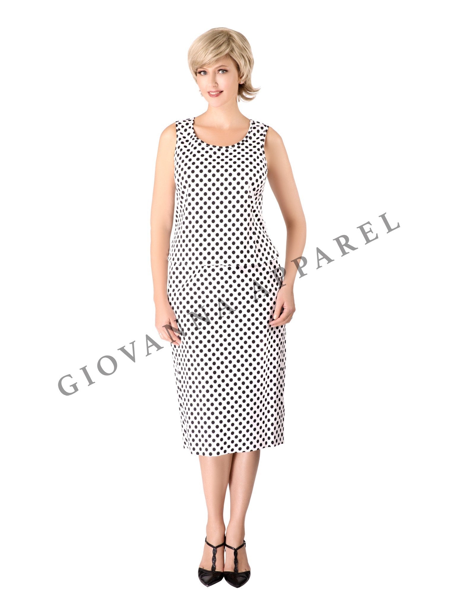 3pc Novelty Skirt Suit w/ Embellished Button