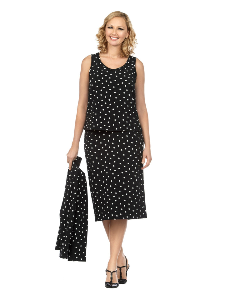 3pc Round Neck Clean Lines Skirt Suit - Plus size