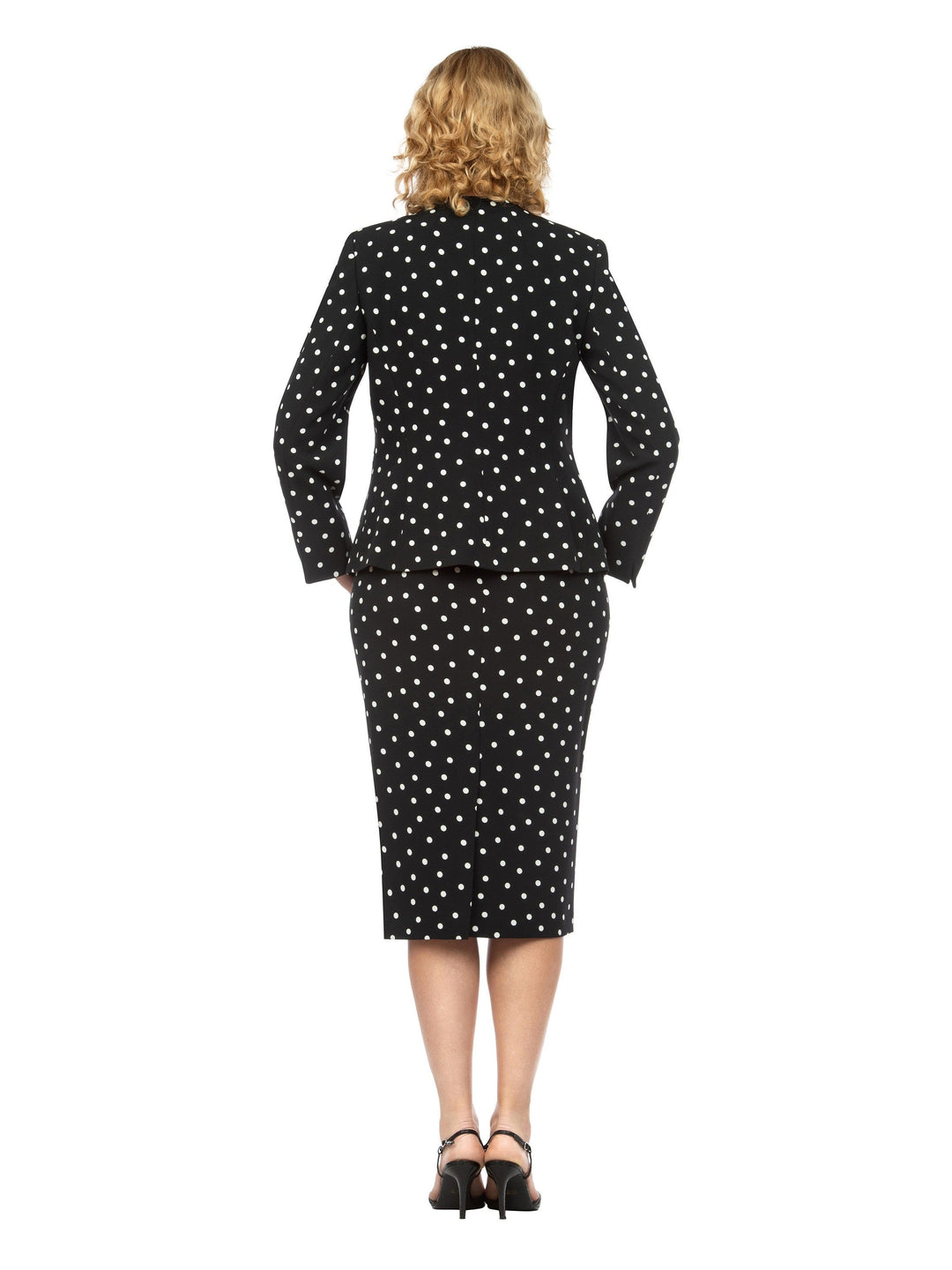 3pc Round Neck Clean Lines Skirt Suit - Plus size