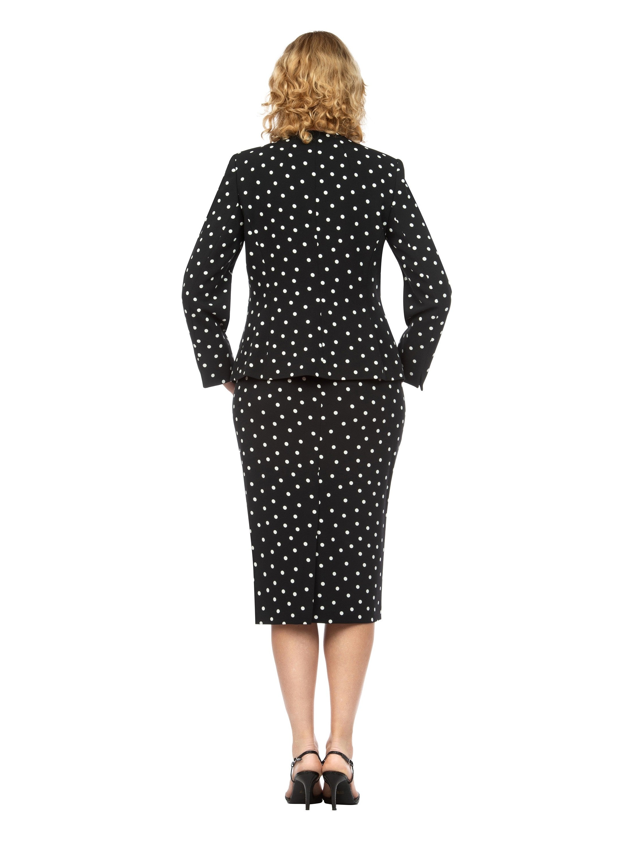 3pc Round Neck Clean Lines Skirt Suit - Plus size