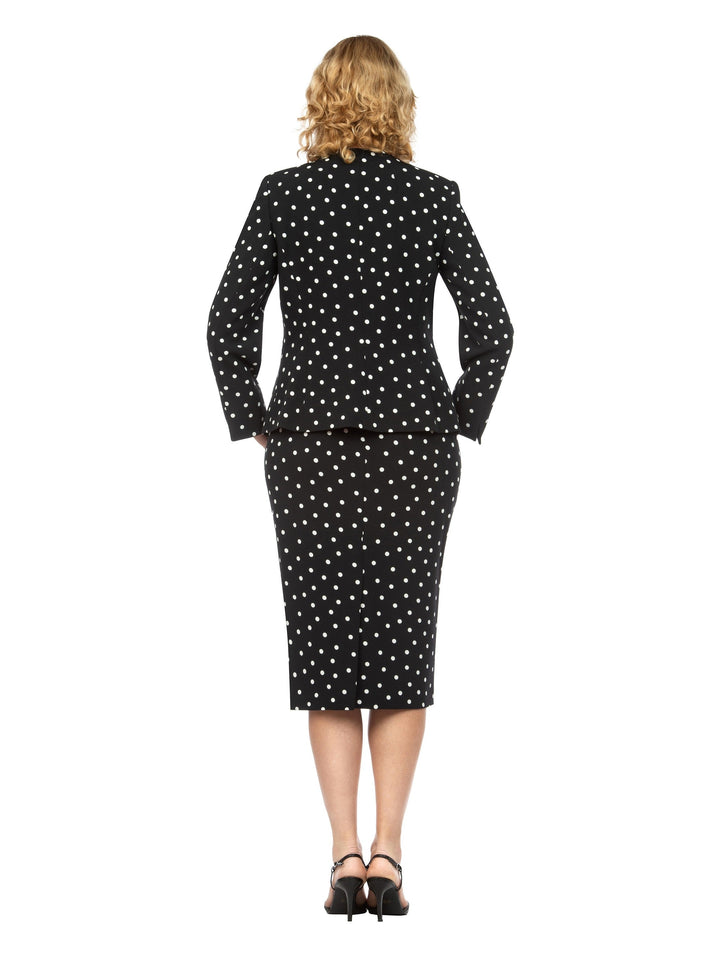 3pc Round Neck Clean Lines Skirt Suit - Plus size