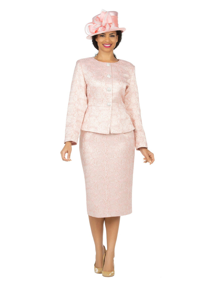2pc Novelty/Brocade Skirt Suit - Plus Size