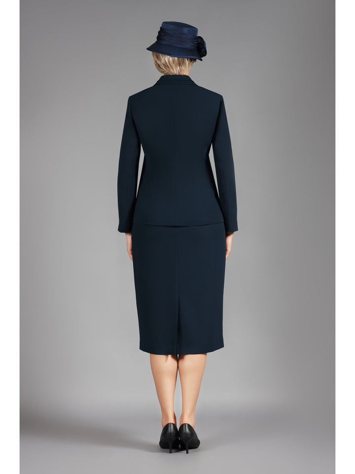 2pc Notch Layered Collar 3-Button Skt Suit