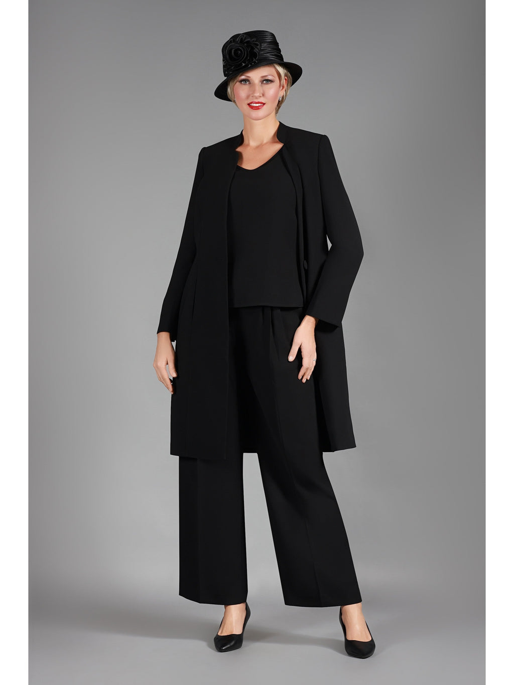 3pc Long Jkt+Cami+Pants Suit-Plus
