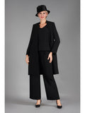 3pc Long Jkt+Cami+Pants Suit-Plus