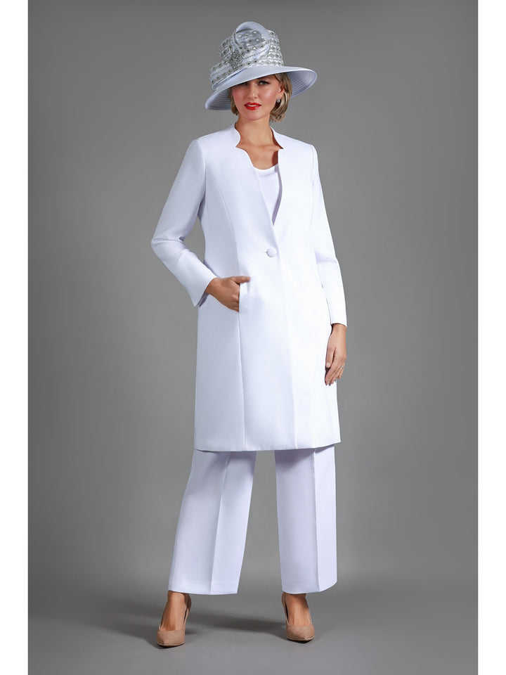 3pc Long Jkt+Cami+Pants Suit-Plus