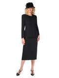 2pc Dbl Brstd Tiered Peplum Jkt Skt Suit