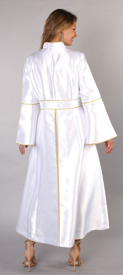 Tally Taylor Church Robe 4731C-White/Gold
