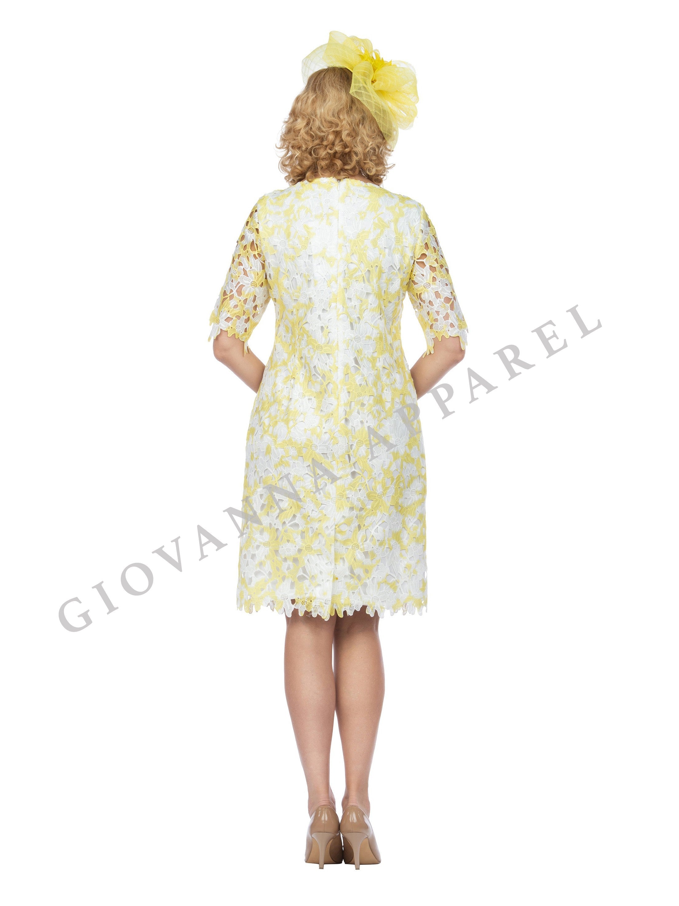 1pc Elbow Length Slv Lux Lace Drs - Plus