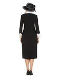 2pc Dbl Breasted Skt Suit w/ Ogz Collar&Cuff-Plus