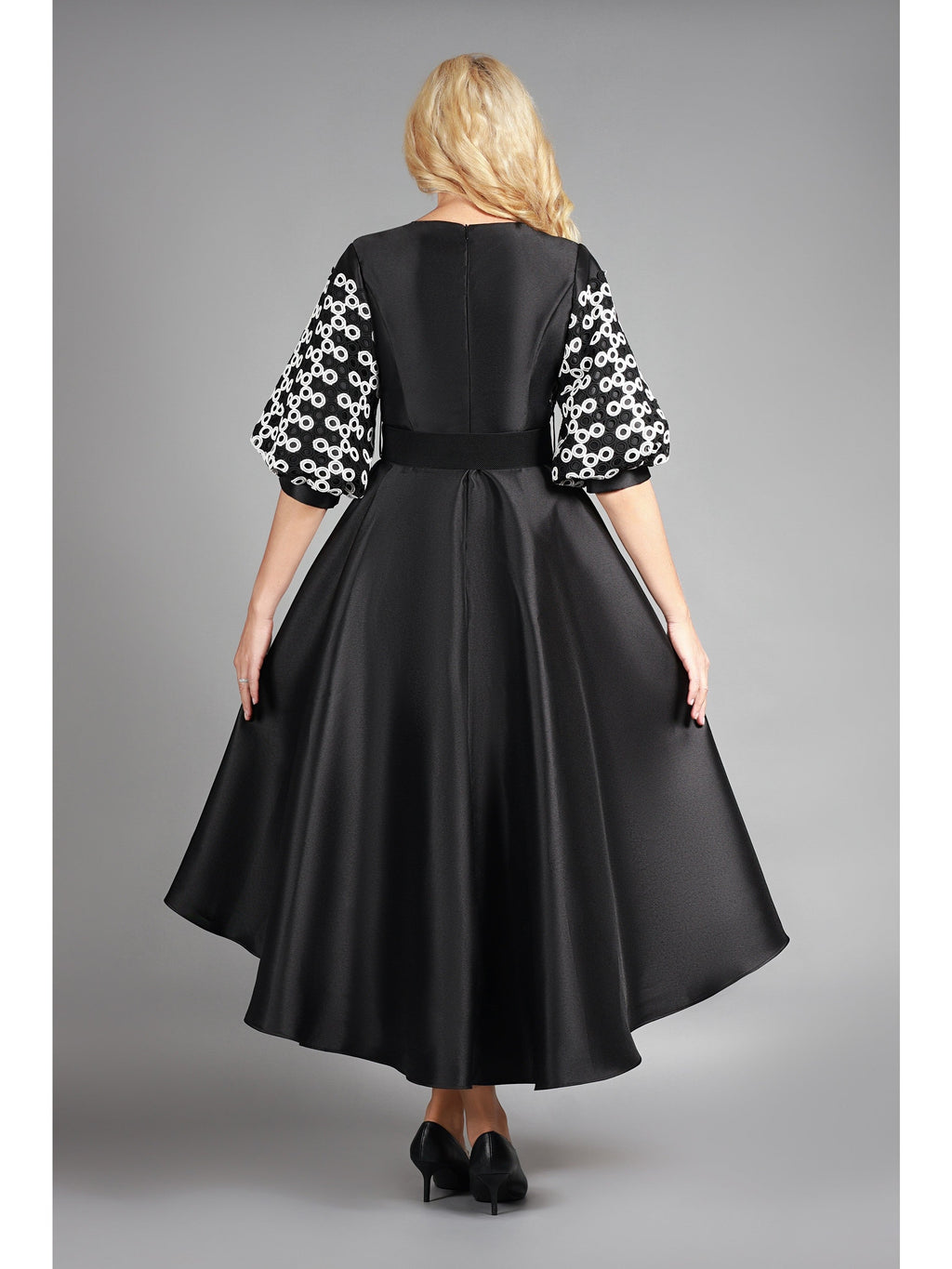 Two-tone Crochet in Circles A-line Drs w/ Belt