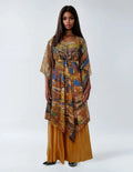 Abstrac Pleated Kimono Pant Set - 82950