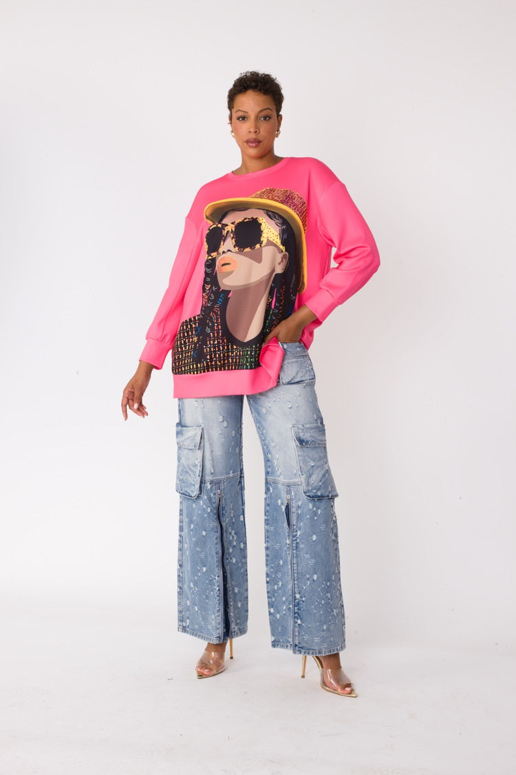 Artistic Portrait Graphic T-Shirt - 82392