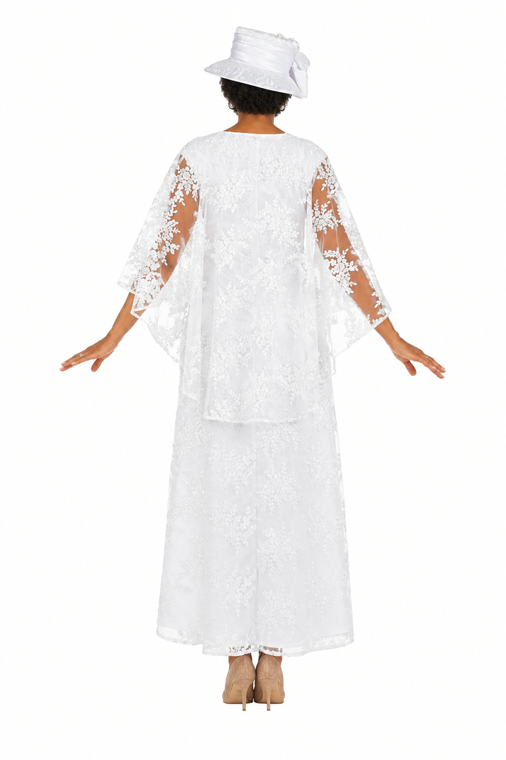 2pc Lux Lace Gown w/ Cape-Plus