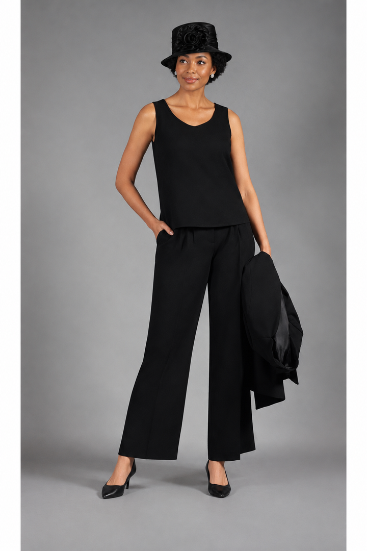 3pc Long Jkt+Cami+Pants Suit-Plus
