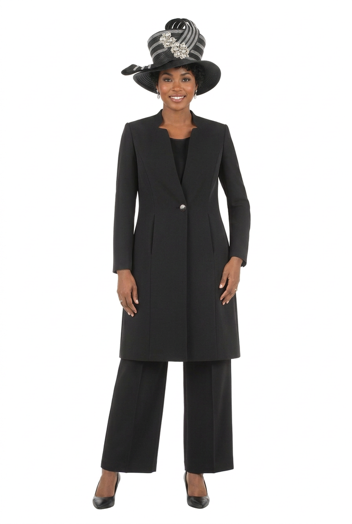3pc Long Jkt+Cami+Pants Suit-Plus