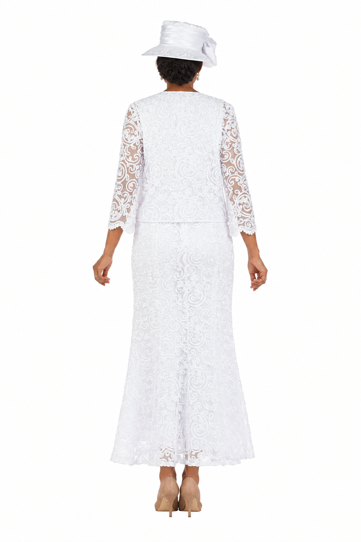 2pc Lux Lace Bolero Jkt Dress