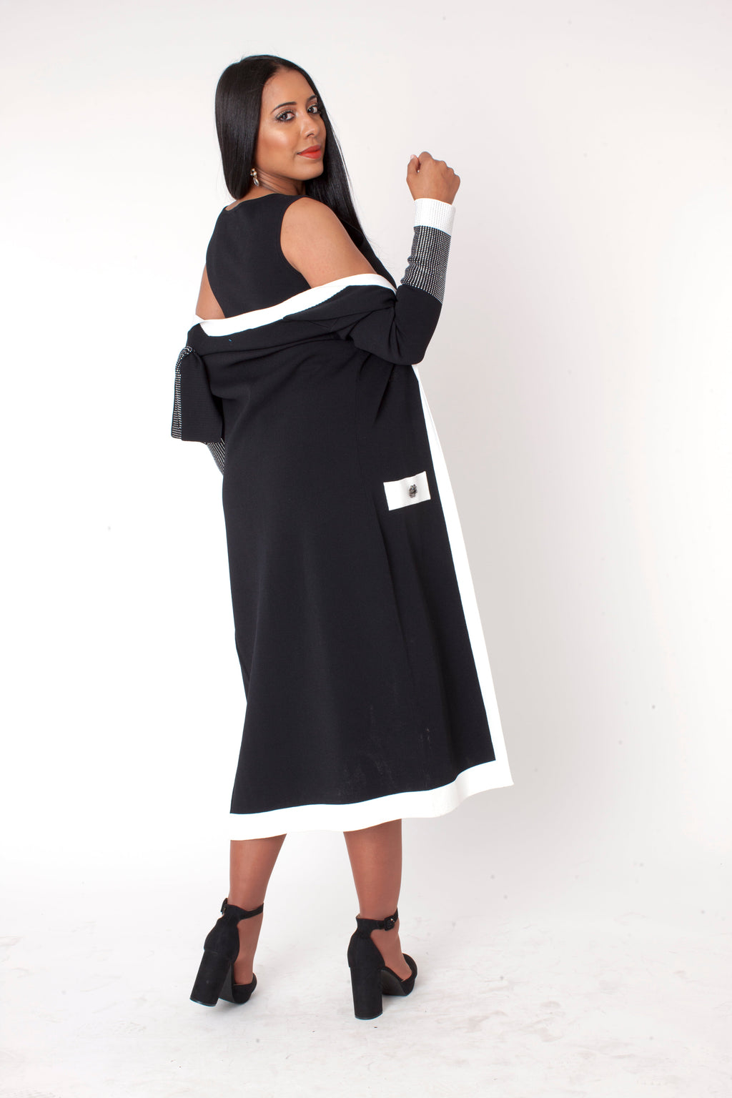 Camille Trim Knit Jacket Dress – Plus Size 5312W