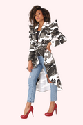 Camo Print Longline Jacket -81896