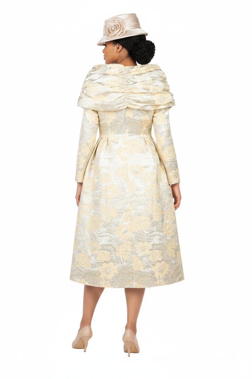 Champagne back cape hat