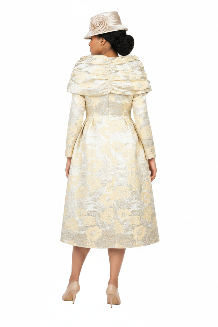 Champagne back cape hat