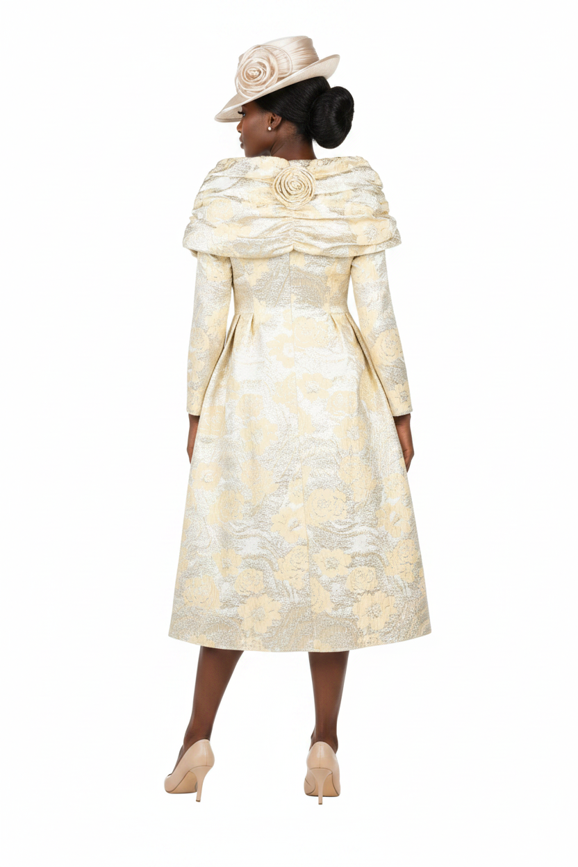 Champagne back with cape