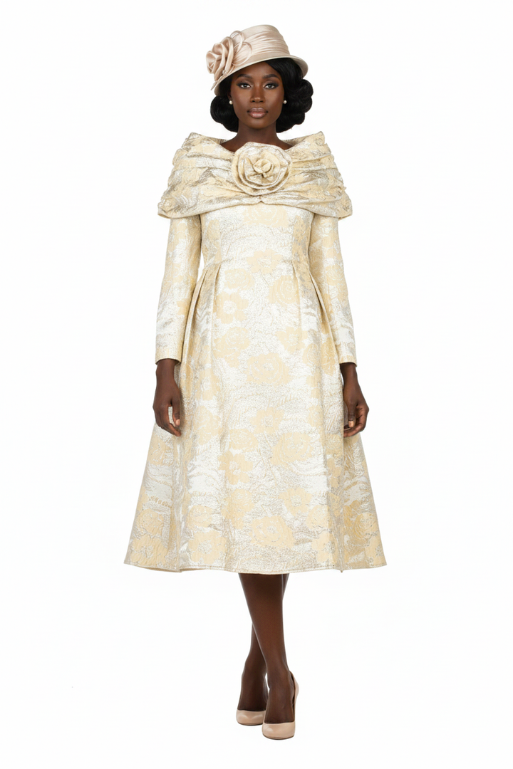 Champagne front with cape