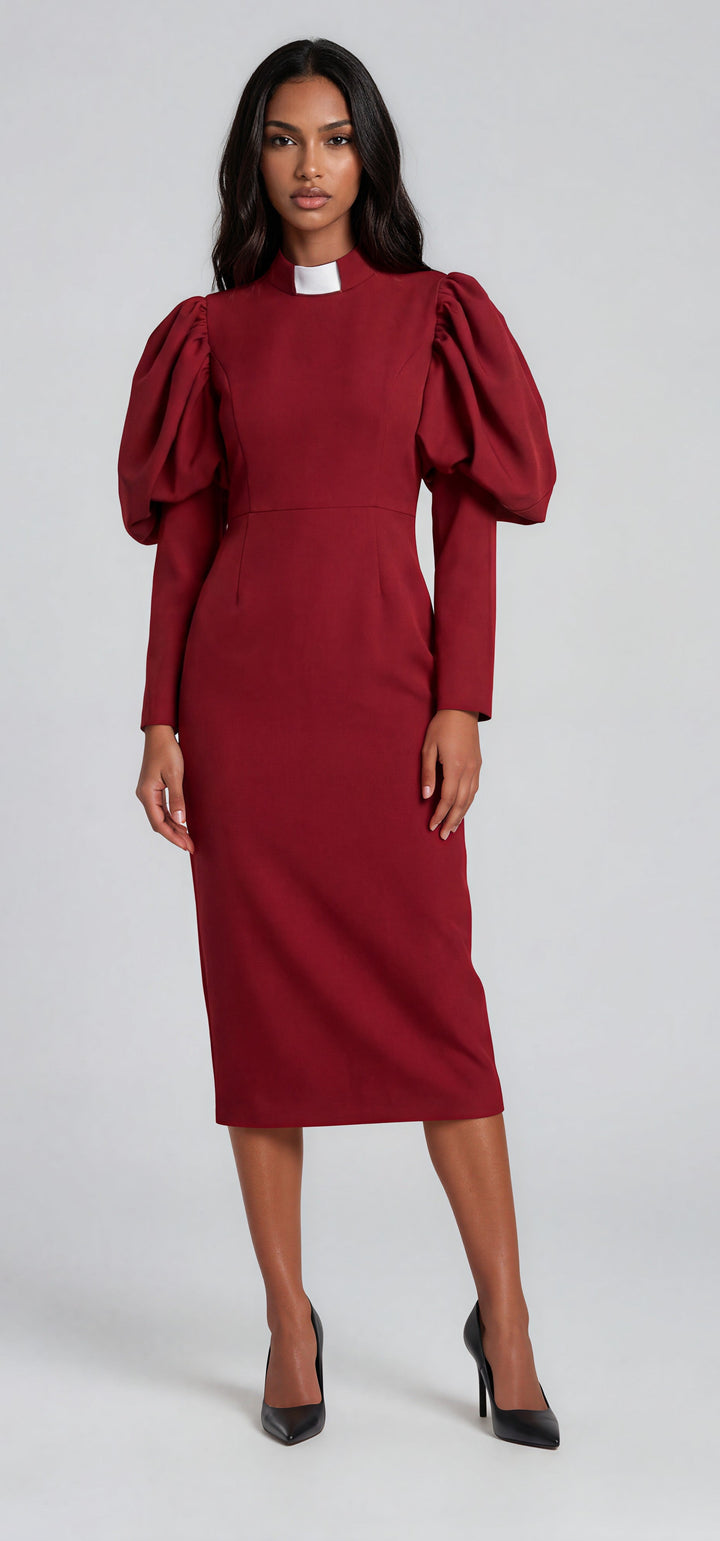 Clergy Dress with Puff Sleeves - 4813